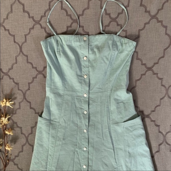 NWT-Theory Chic, Classic Beauty Wardrobe Staple! Sky Blue Button Front Day Dress - Picture 3 of 16